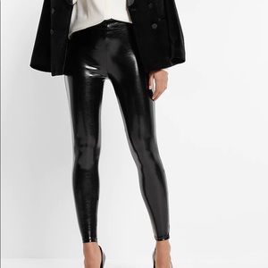 Super High Waisted Faux Patent Leather Leggings